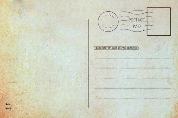 旧明信片的背面有个污迹图片下载