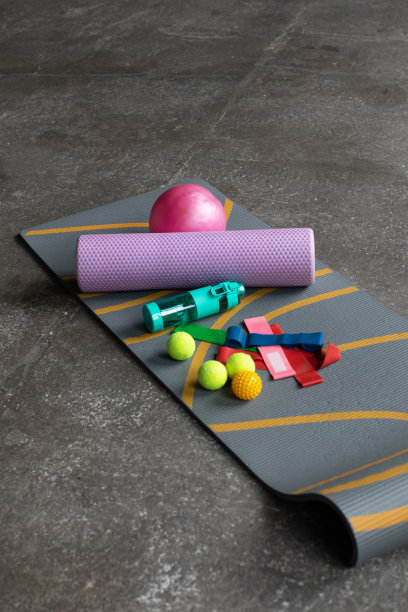 滚轮，球和球用于肌筋膜释放和自我按摩。MFR，健身和普拉提。图片下载