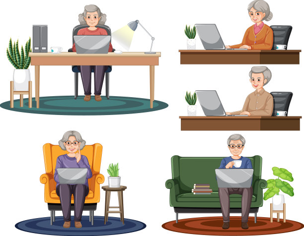 老年人使用笔记本电脑图片下载