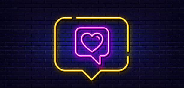 心线图标最爱像招牌霓虹灯图片下载