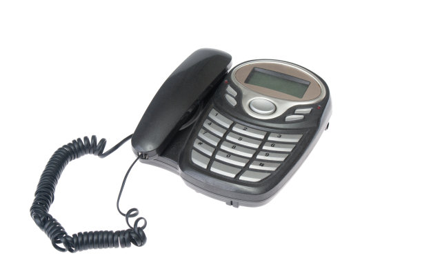 旧按钮电话封闭孤立的白色背景图片下载