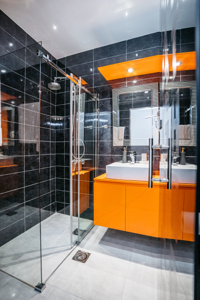 空荡荡的现代浴室图片下载