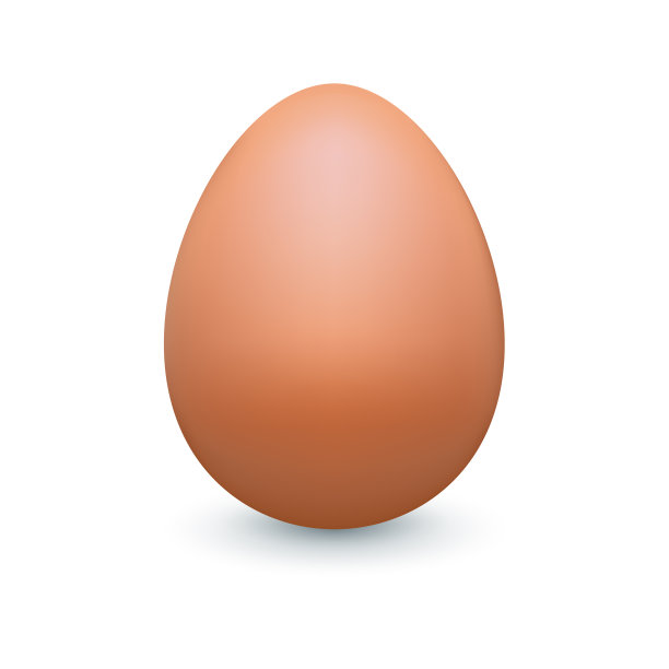 现实的棕色复活节彩蛋在白色背景图片下载