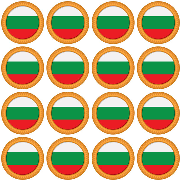 图案饼干与国旗国家保加利亚美味饼干图片下载
