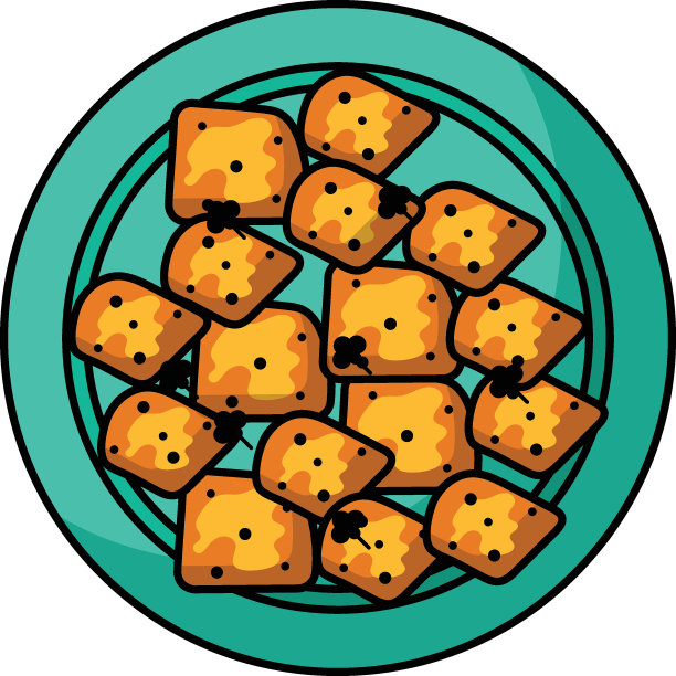 照烧鸭概念，日式炒肉矢量轮廓颜色图标设计，亚洲美食符号，名菜招牌，街头食品库存插图图片下载