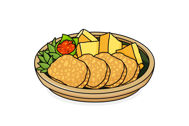 Tempe Tahu Sambal在拼盘上图片下载