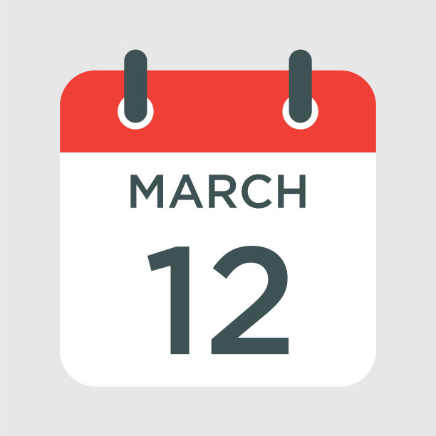日历- 3月12日图标说明孤立矢量符号符号图片下载