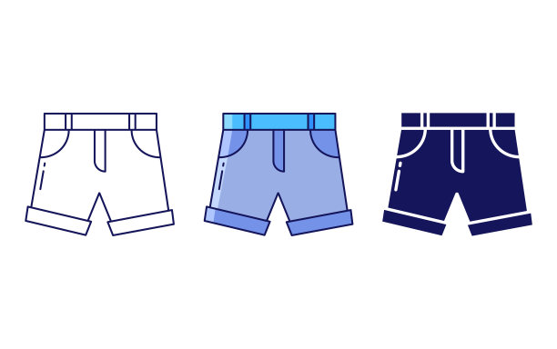 牛仔裤短裤图标图片下载