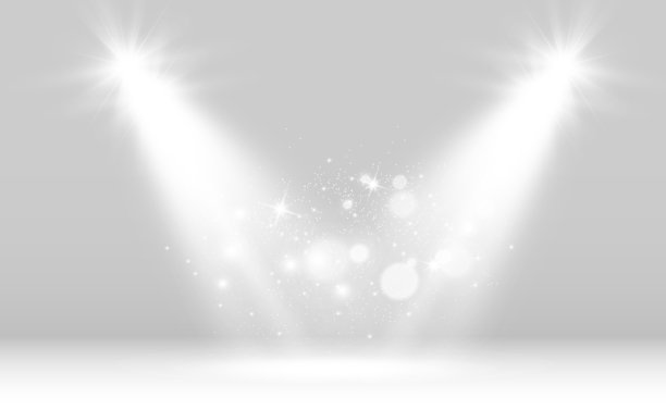 逼真的聚光灯照明。照明设备。图片下载