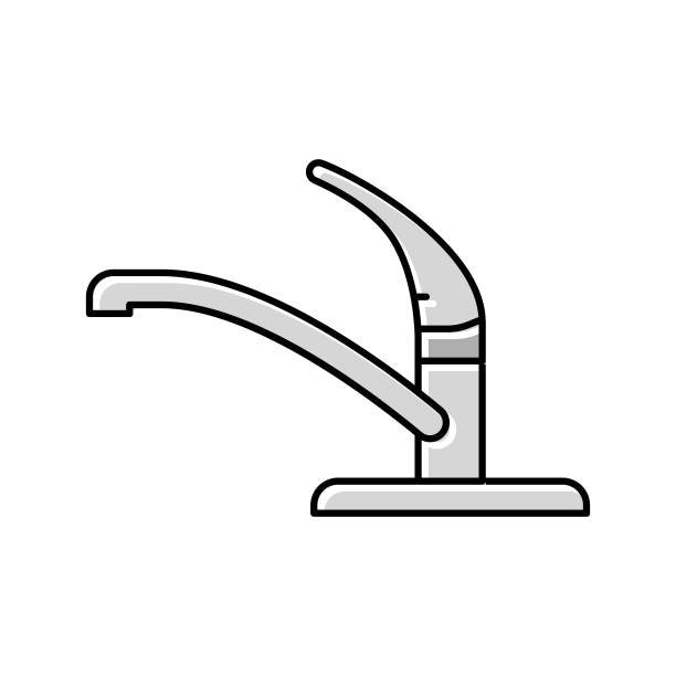 洗龙头水颜色图标矢量插图图片下载