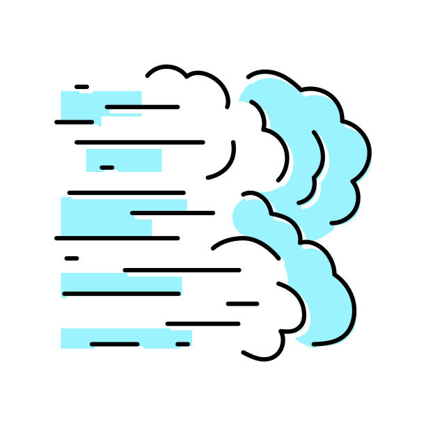 风的空气颜色图标矢量说明图片下载