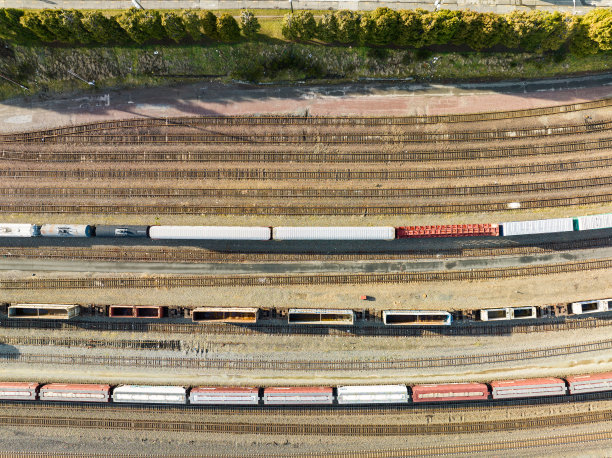 西雅图铁路站场的鸟瞰图图片下载