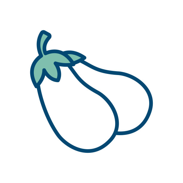 茄子图标矢量设计模板在白色背景图片下载