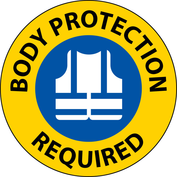 需要身体保护的白色背景标志图片下载