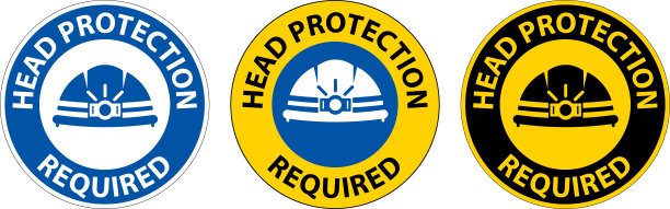 头部保护要求白底标志图片下载