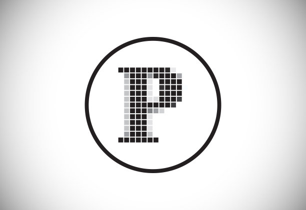 像素字母P的字母组合标志设计图片下载