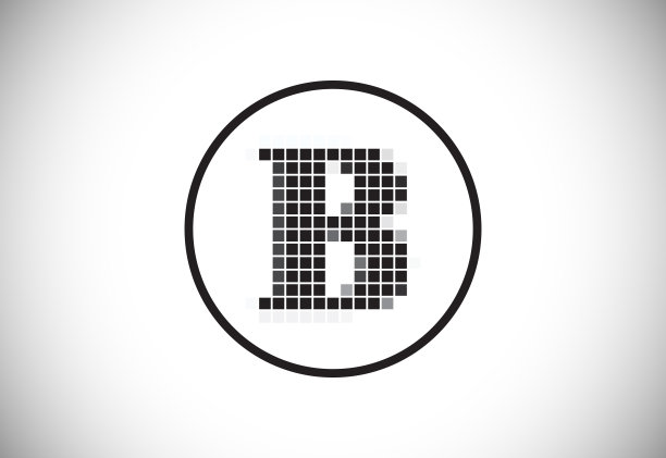 像素字母B的字母组合标志设计图片下载