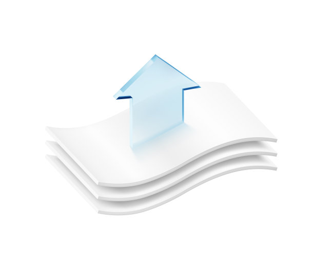 三个带箭头的波浪层。非常适合透水材料的展示。图片下载