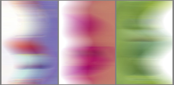 模糊的绿色洋红紫色背景。3个垂直图像，横幅，梯度。图片下载
