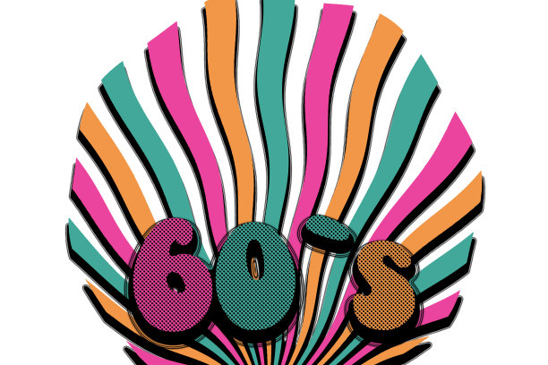 白色背景上的“60年代”字样图片下载