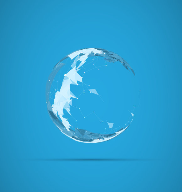 摘要圆形网格以三角形技术为背景图片下载