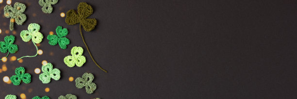 针织绿三叶草图片下载