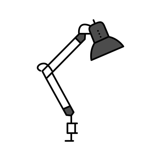 工作台面灯颜色图标矢量插图图片下载