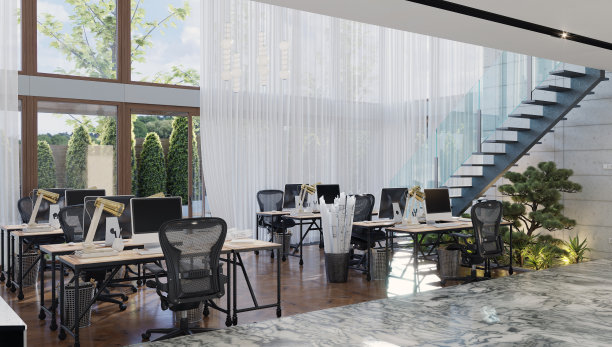 阁楼式现代办公室图片下载