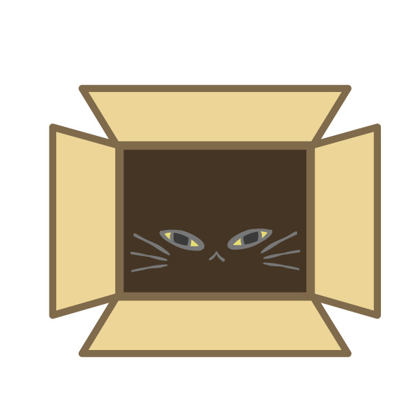 猫在玩盒子。手绘黑猫孤立在白色背景上。图片下载