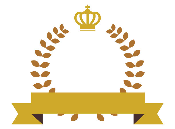 这是一个冠冕的月桂象征等级的插图。图片下载