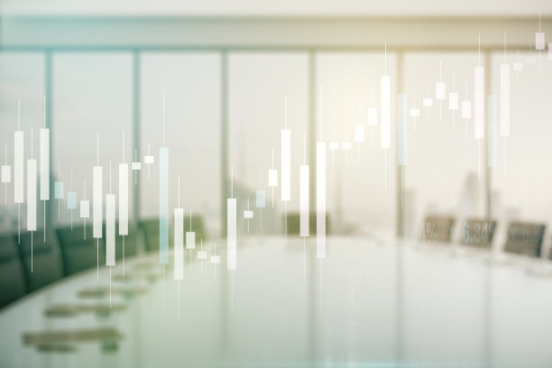 摘要虚拟金融全息图以现代会议室为背景，介绍外汇和投资概念。Multiexposure图片下载