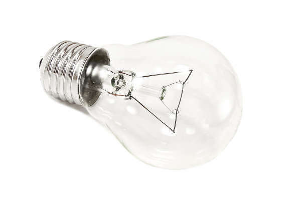 电灯泡亮白色图片下载