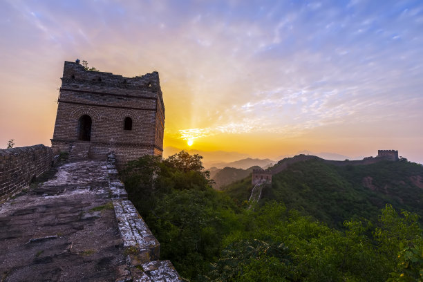 长城晚霞美景图片下载