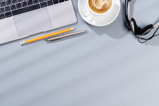 俯视图商务办公桌图片下载