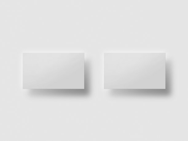 3D渲染优雅的水平名片，访问卡堆栈模型与前面和后面。邀请，标签，空的模型在孤立的白色背景上展示。企业品牌标识图片下载