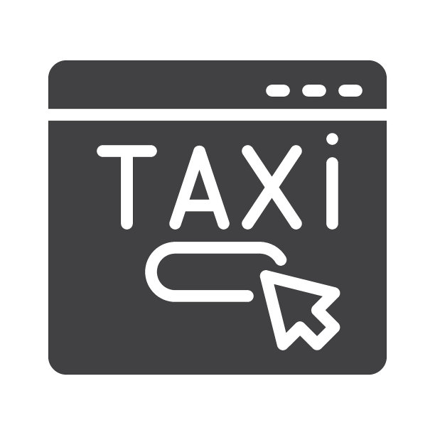 在线出租车预订矢量图标图片下载