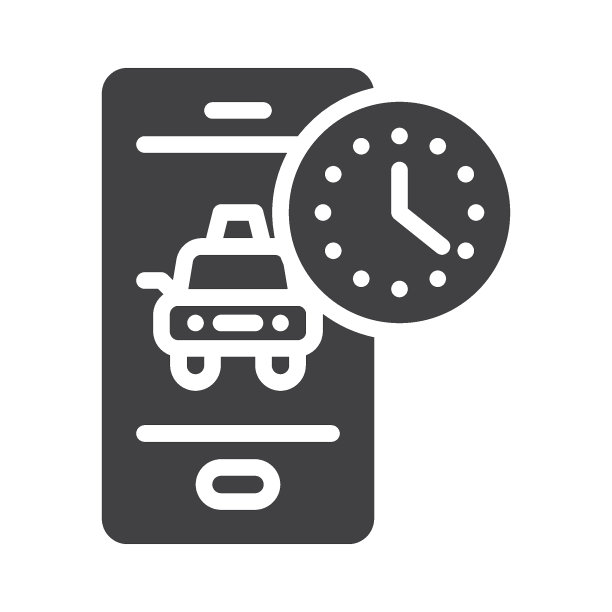 出租车等待时间矢量图标图片下载