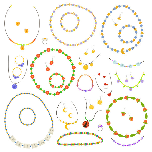 儿童项链套装图片下载