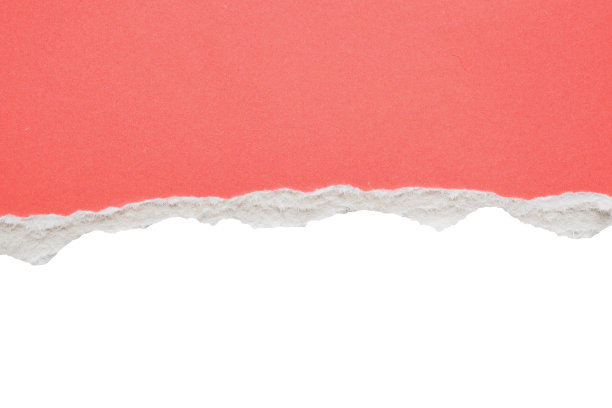 粉红色撕裂纸撕裂边缘条孤立在白色背景图片下载