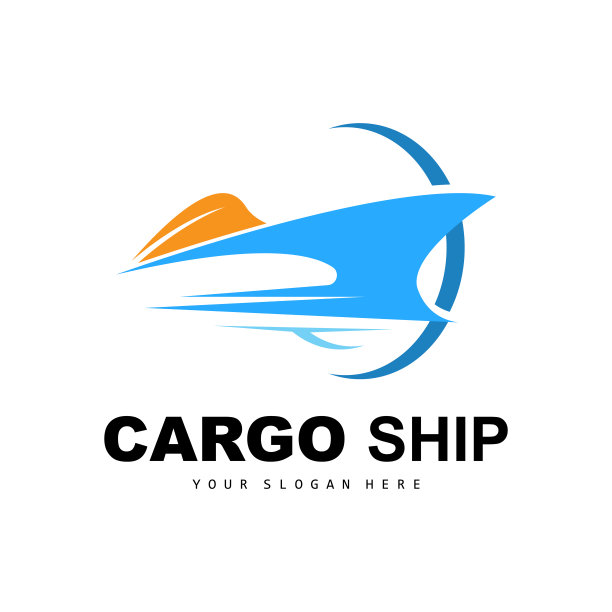 货船标志，快速货船矢量，帆船，船舶制造公司设计，水路航行，船舶车辆，运输，物流图片下载