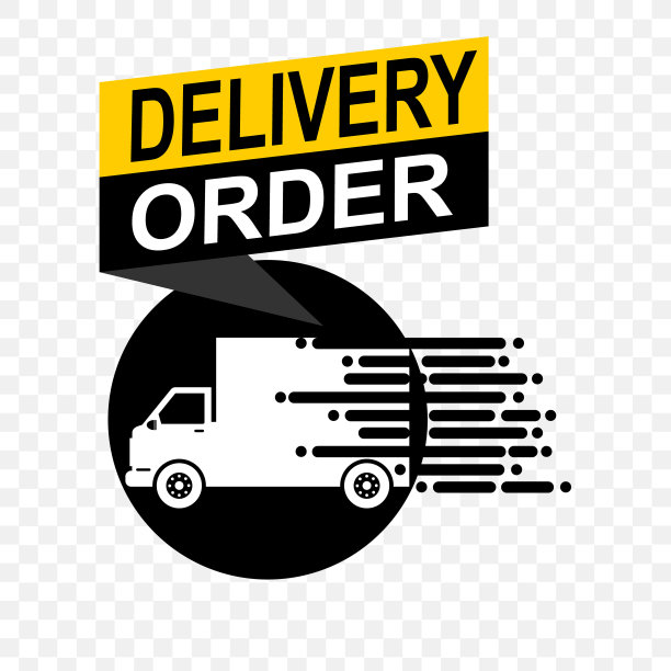 免费送货标志与汽车和免费送货标志矢量图片下载