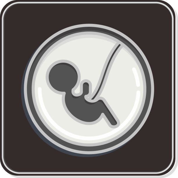 图标的婴儿。与家族象征有关。设计简单，可编辑。简单的说明图片下载