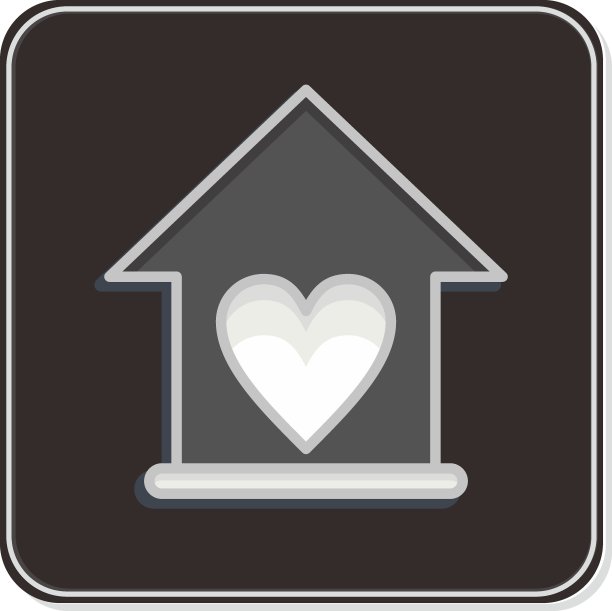 Icon Love Family。与家族象征有关。设计简单，可编辑。简单的说明图片下载