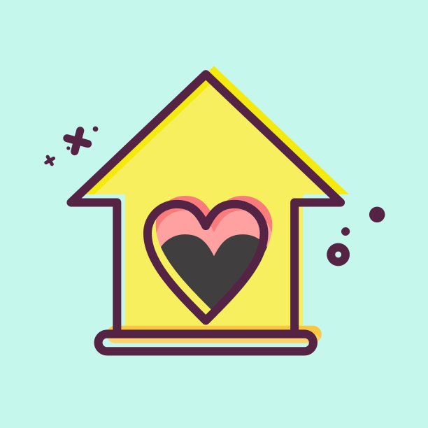 Icon Love Family。与家族象征有关。设计简单，可编辑。简单的说明图片下载