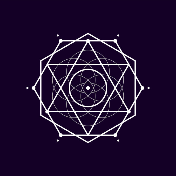 几何魔术形状孤立炼金神圣的标志图片下载