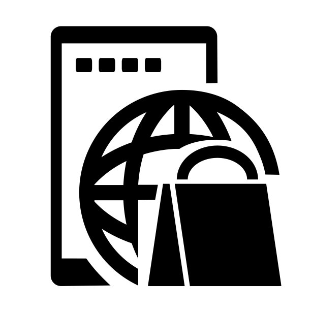 矢量插图，标志，图标在线订购，交付。孤立在白色背景上。图片下载