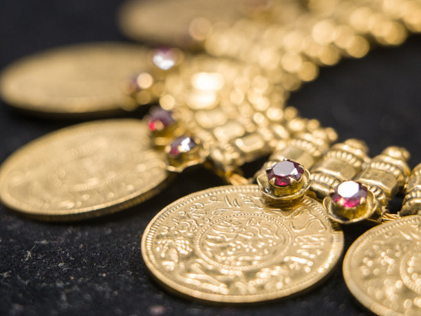 古董金首饰项链图片下载