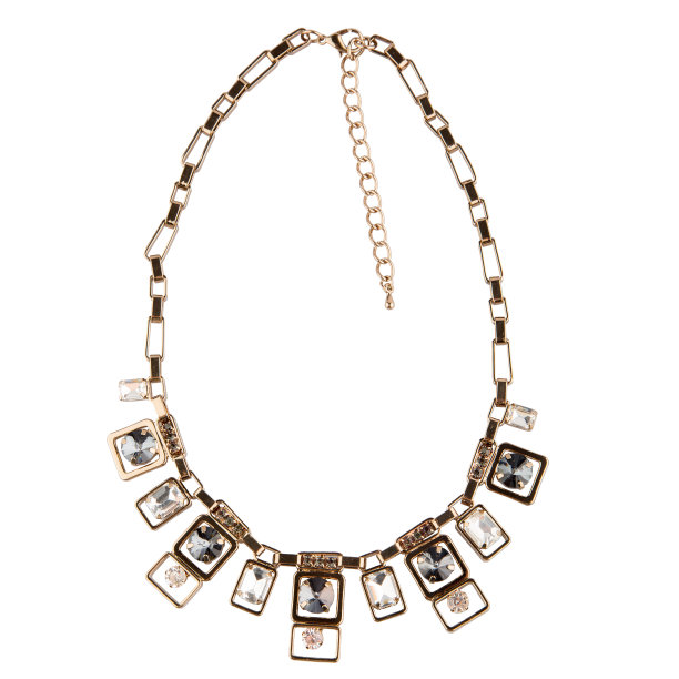 白色背景上的奢华时尚珠宝，含宝石、钻石和水晶图片下载