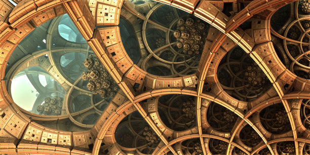 抽象的背景，奇妙的金色金属结构图片下载