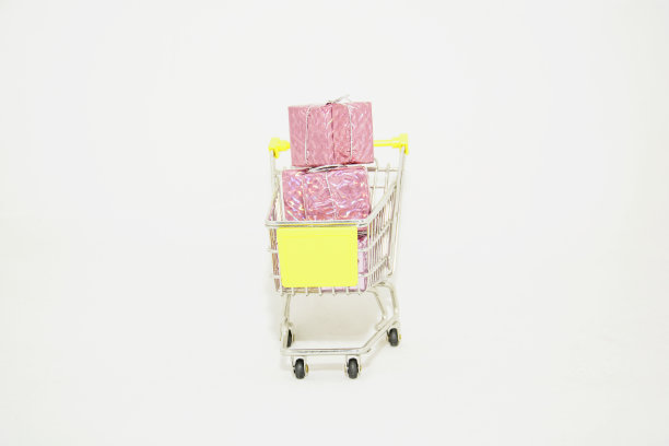 漂亮的彩色背景上有神奇的小礼物图片下载